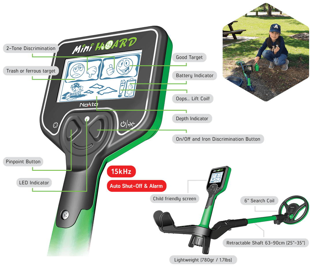 Nokta Mini Hoard Waterproof Kids Metal Detector