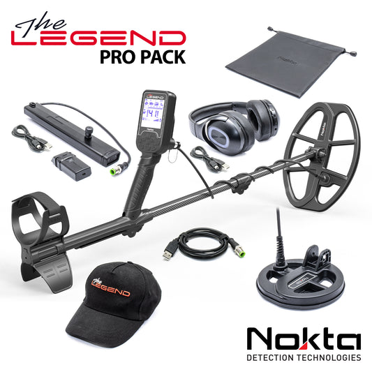 Nokta The Legend SMF Metal Detector. Pro Package. Wireless Headphones, LG30 12" X 9" & LG15 6" Coils. With Free Accupoint, And Starter Pack