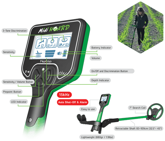 Nokta Midi Hoard Waterproof Kids Metal Detector