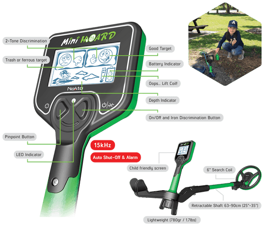 Nokta Mini Hoard Waterproof Kids Metal Detector