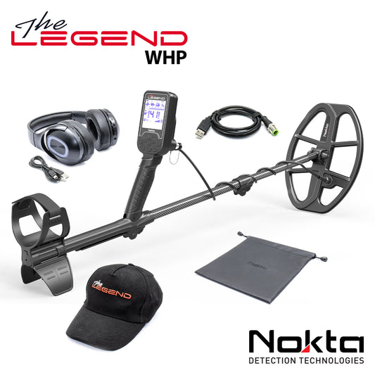 Nokta The Legend SMF Metal Detector. WHP Package. Wireless Headphones, LG30 12" X 9" Coil.